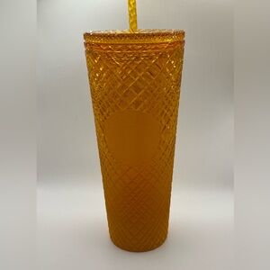 Orange Bejeweled Starbucks Tumbler